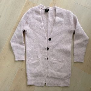 MASSIMO DUTTI Soft Pink with Metallic Knit Cardigan